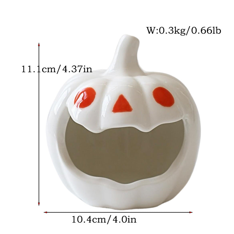 Ceramic Pumpkin Candle Holder Halloween Autumn home Décor