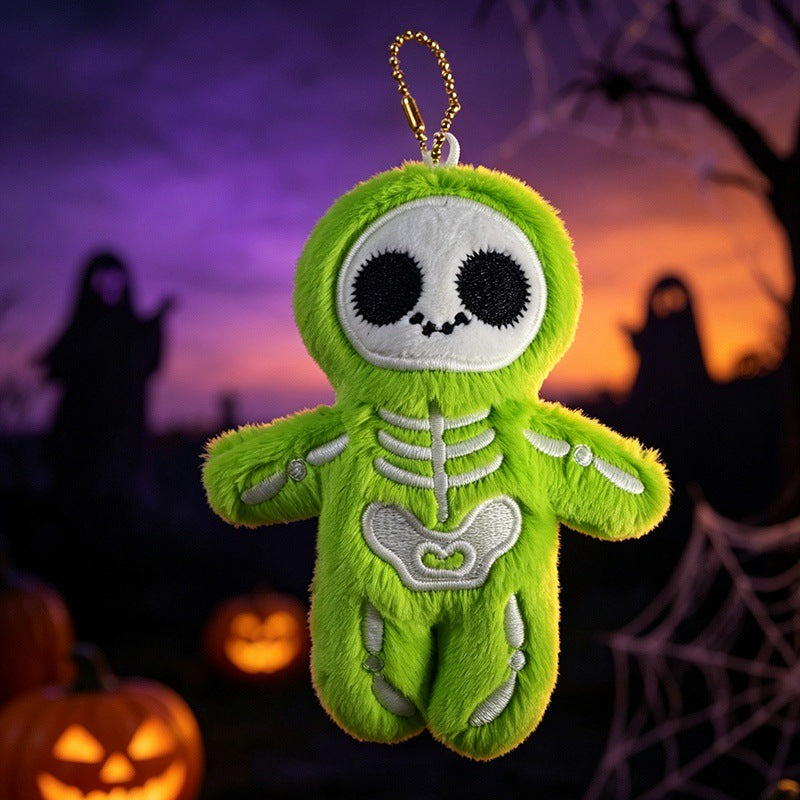 Cute Halloween Skeleton Plush Hanging Ornament Glow in the Dark