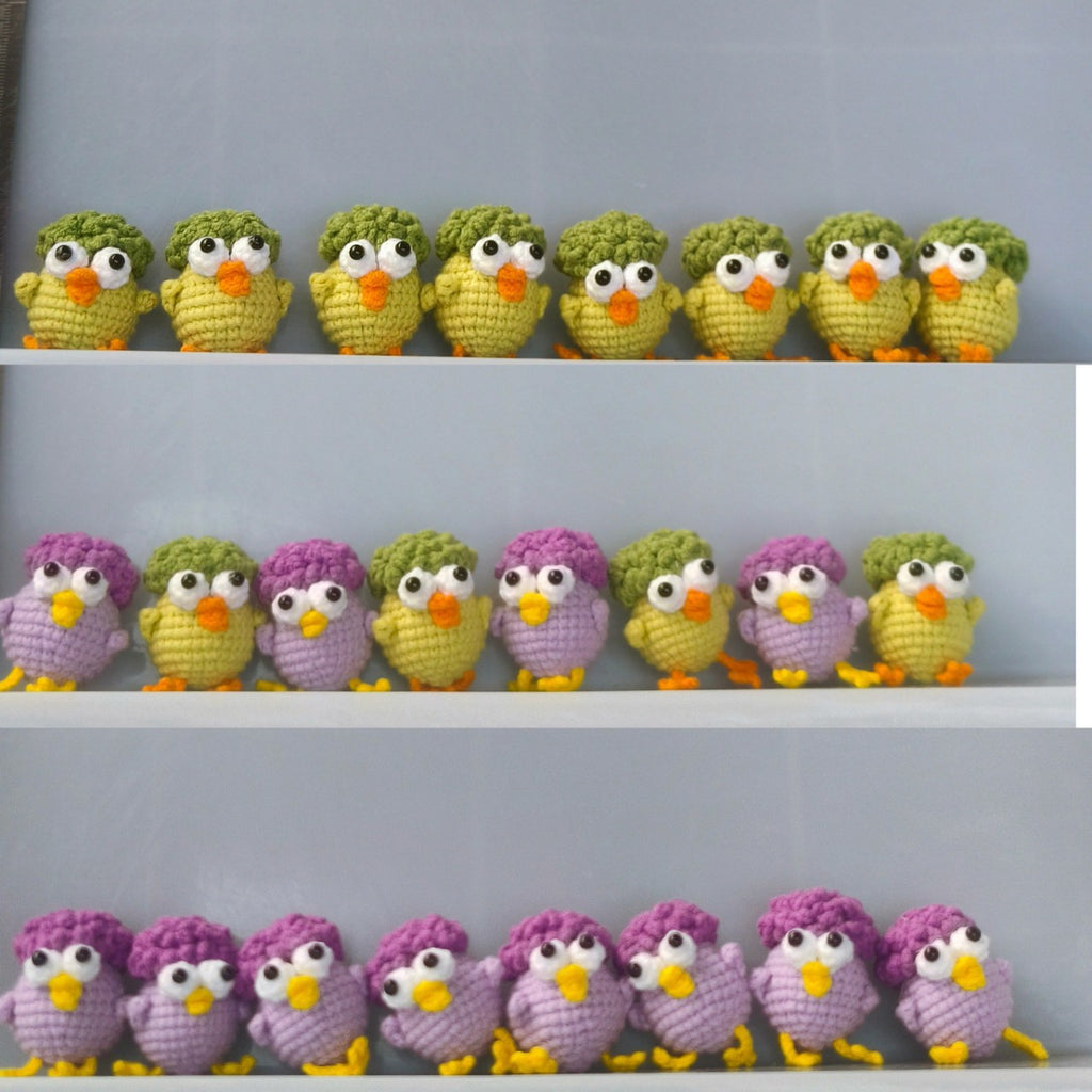 Handmade Crochet Chick Plush Cute Yarn Desk Figurine Home Decor