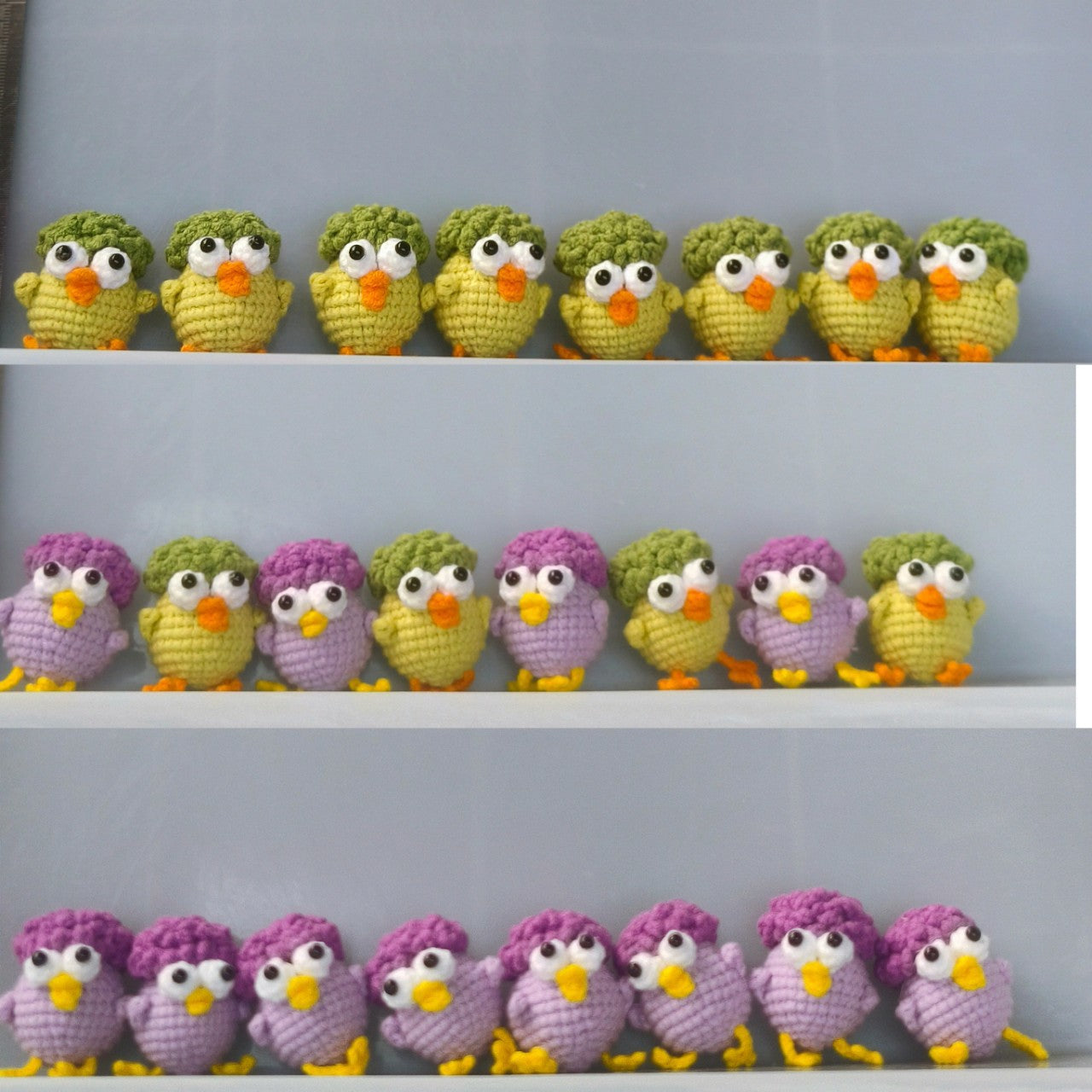 Handmade Crochet Chick Plush Cute Yarn Desk Figurine Home Decor