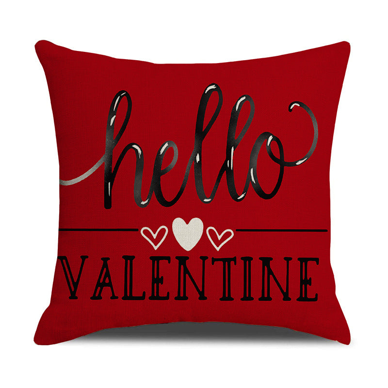 Valentine Plaid Heart Truck Pillow Covers Love Decor Set