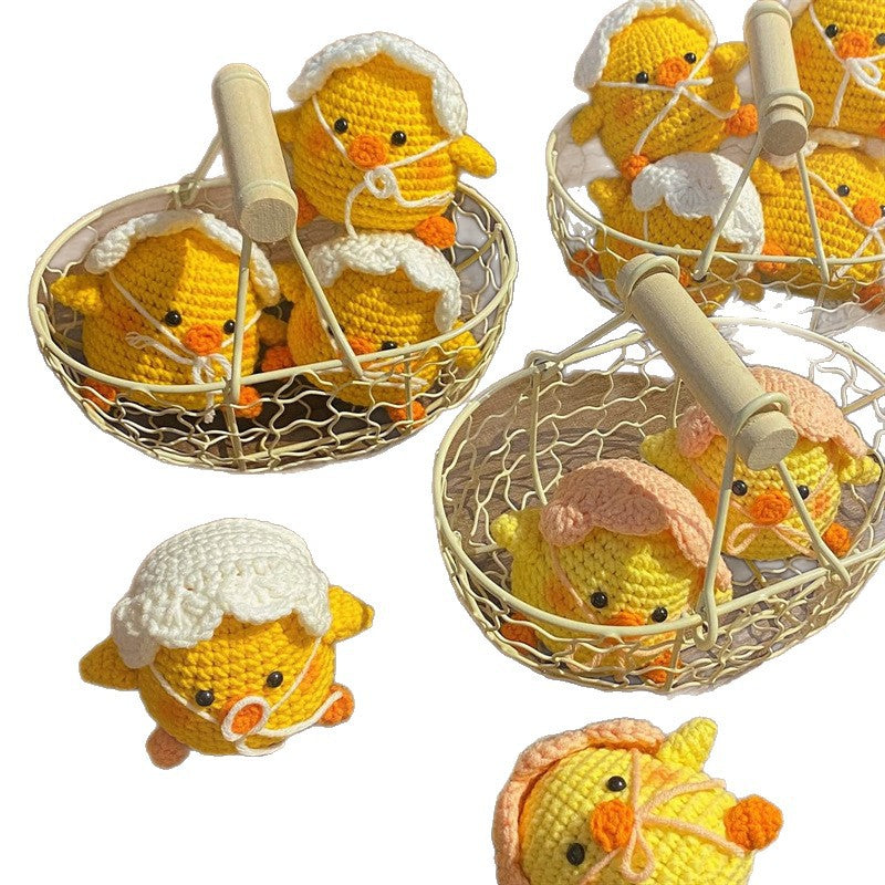 Handmade Crochet Duck Plush Cute Desk Decor Gift Toy