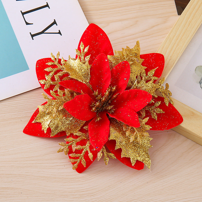 Christmas Artificial Flower Heads Holiday Tree Decor