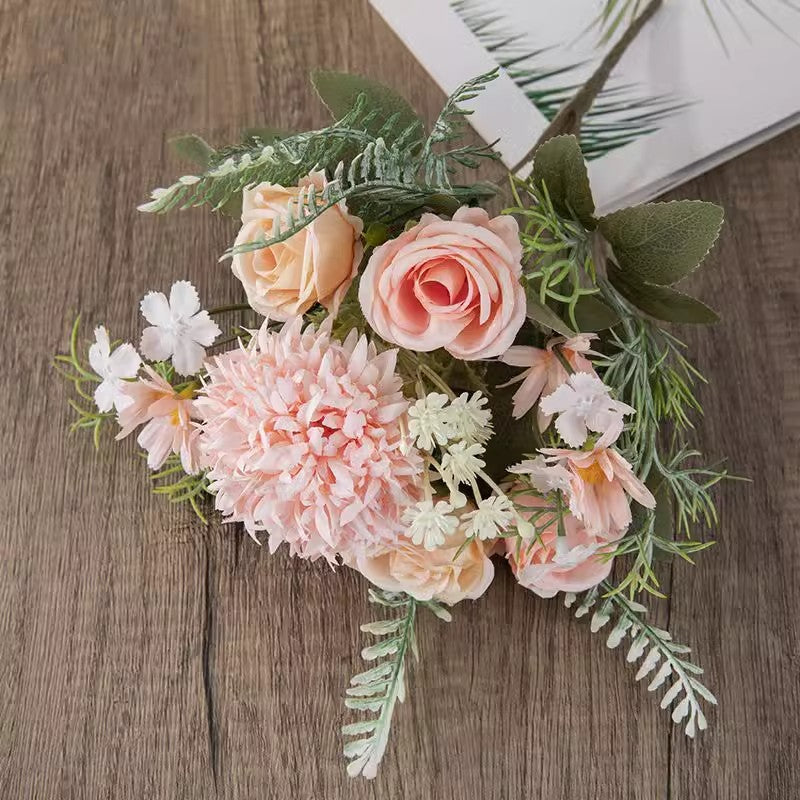 Valentine’s Day Faux Rose Hydrangea Bouquet Home Decor