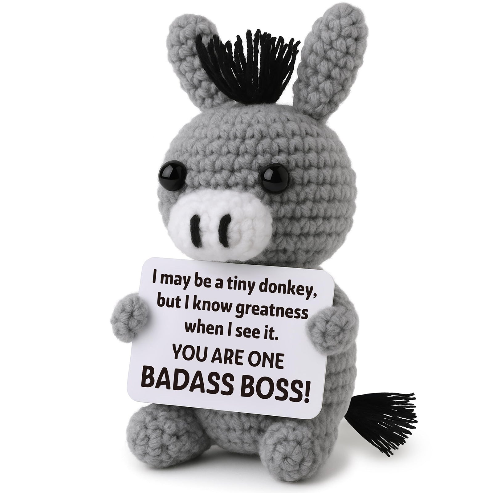 Handmade Crochet Donkey Plush Funny Gift Decor