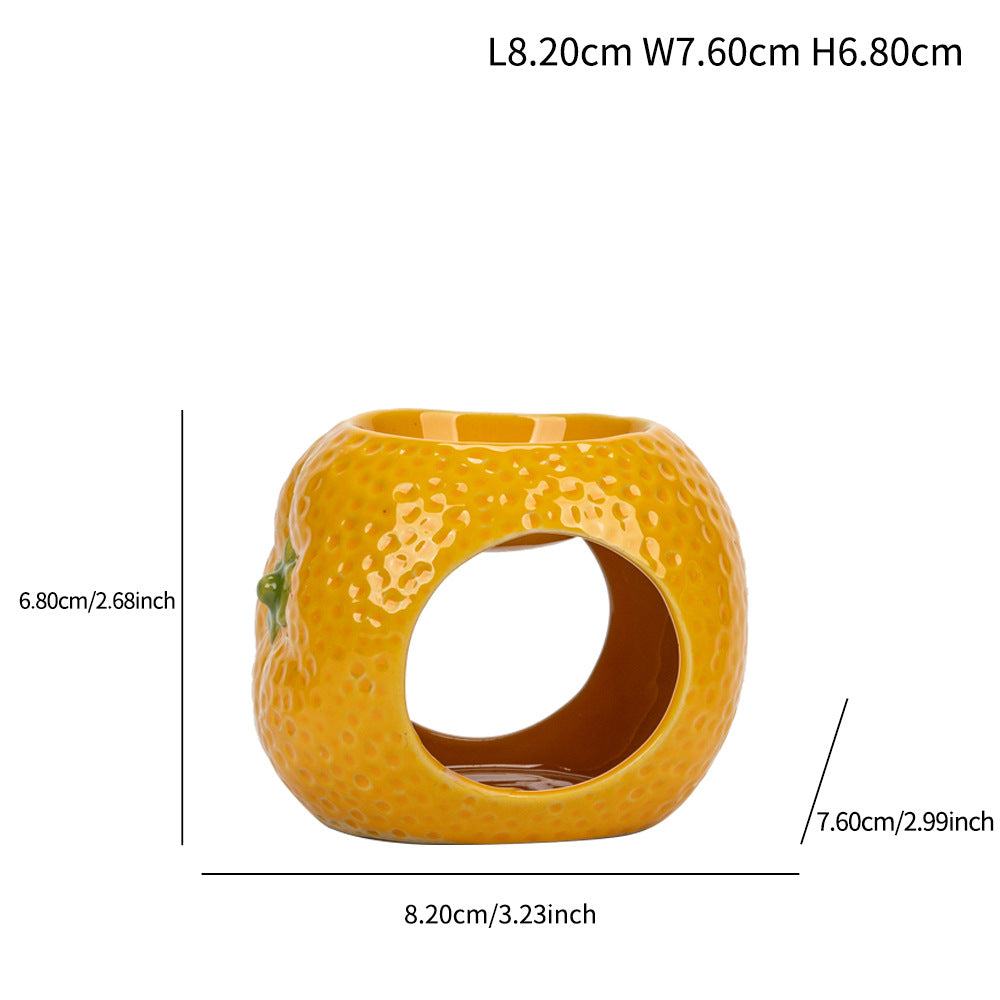 Strawberry Orange Lemon Candle Holder Ceramic Table Decor