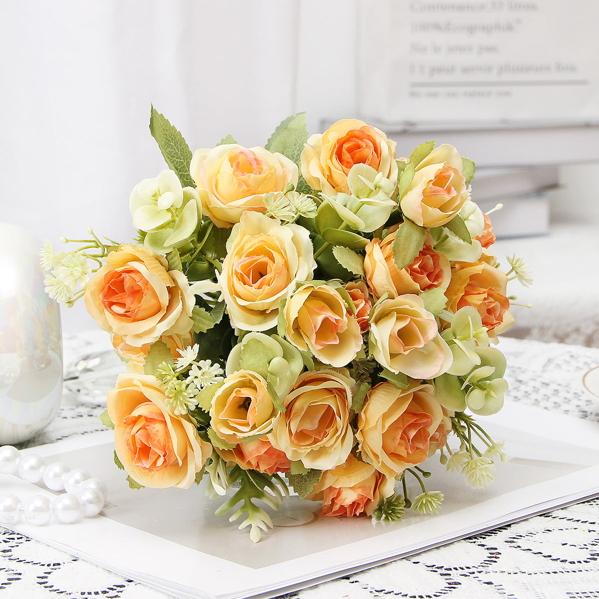 Valentine’s Day Faux Rose Bouquet Floral Arrangement