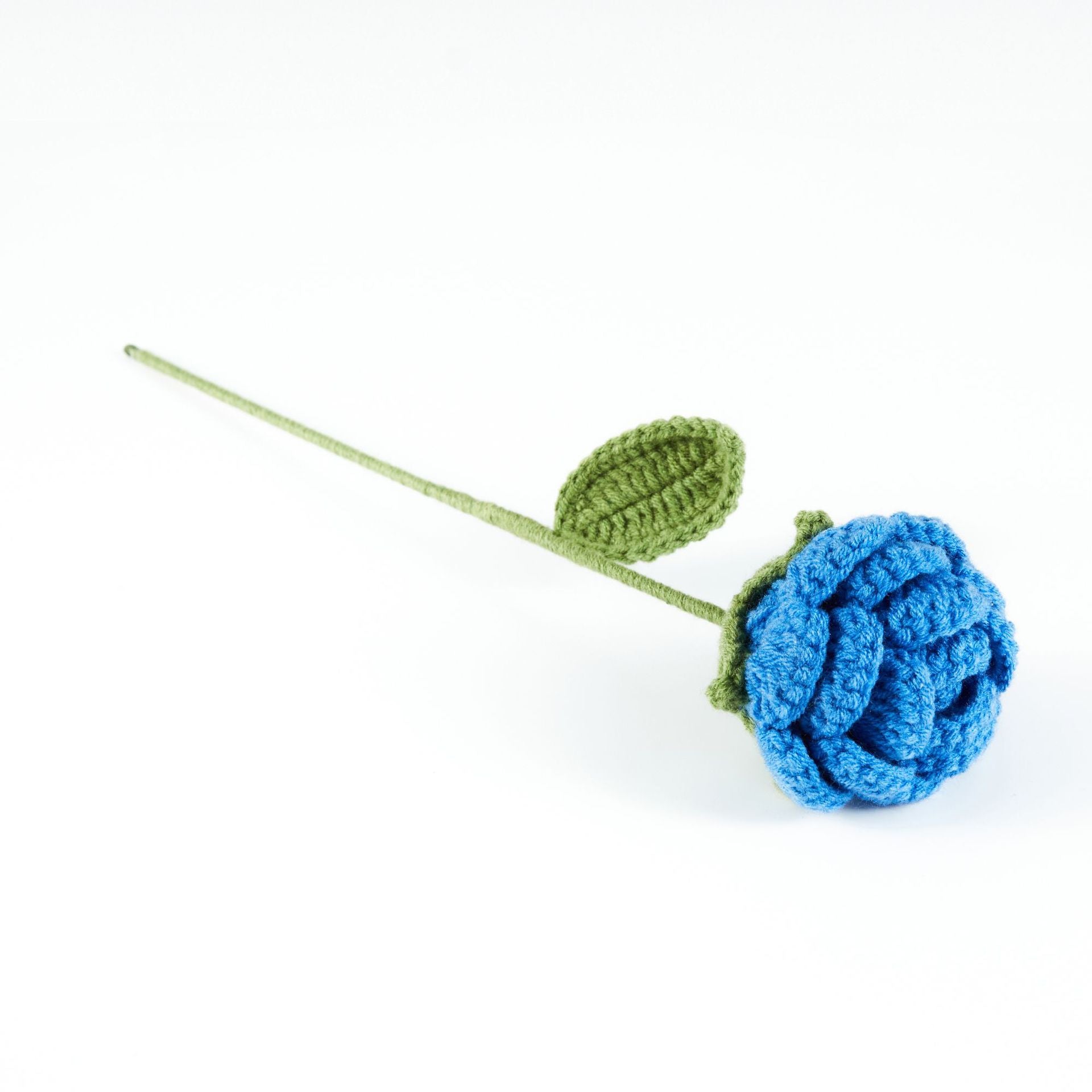 Valentine’s Day Crochet Flower Stem Cute Knitted Gift Decor