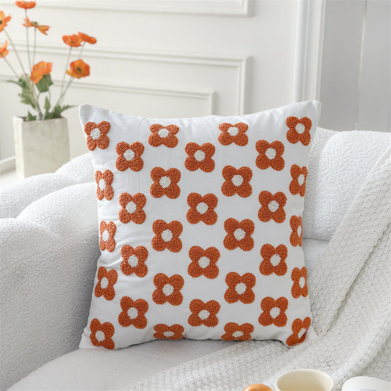 St Patrick Clover Embroidered Throw Pillow Cover 18 x 18 In