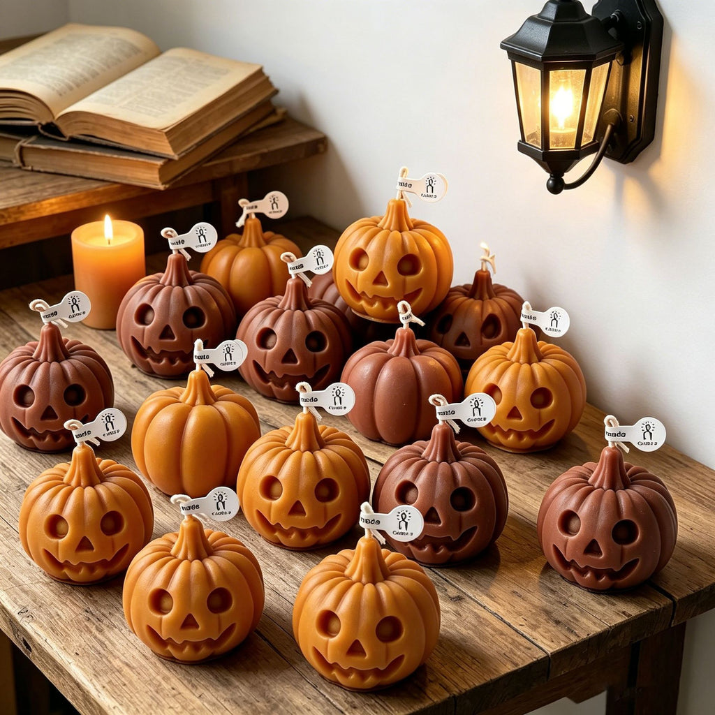 Halloween Ghost Pumpkin Candle Seasonal Decor Cute Holiday Gift