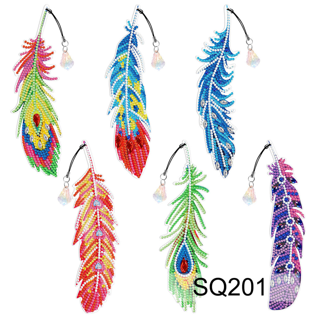 DIY Diamond Painting Bookmark Kit Crystal Pendant Craft Set