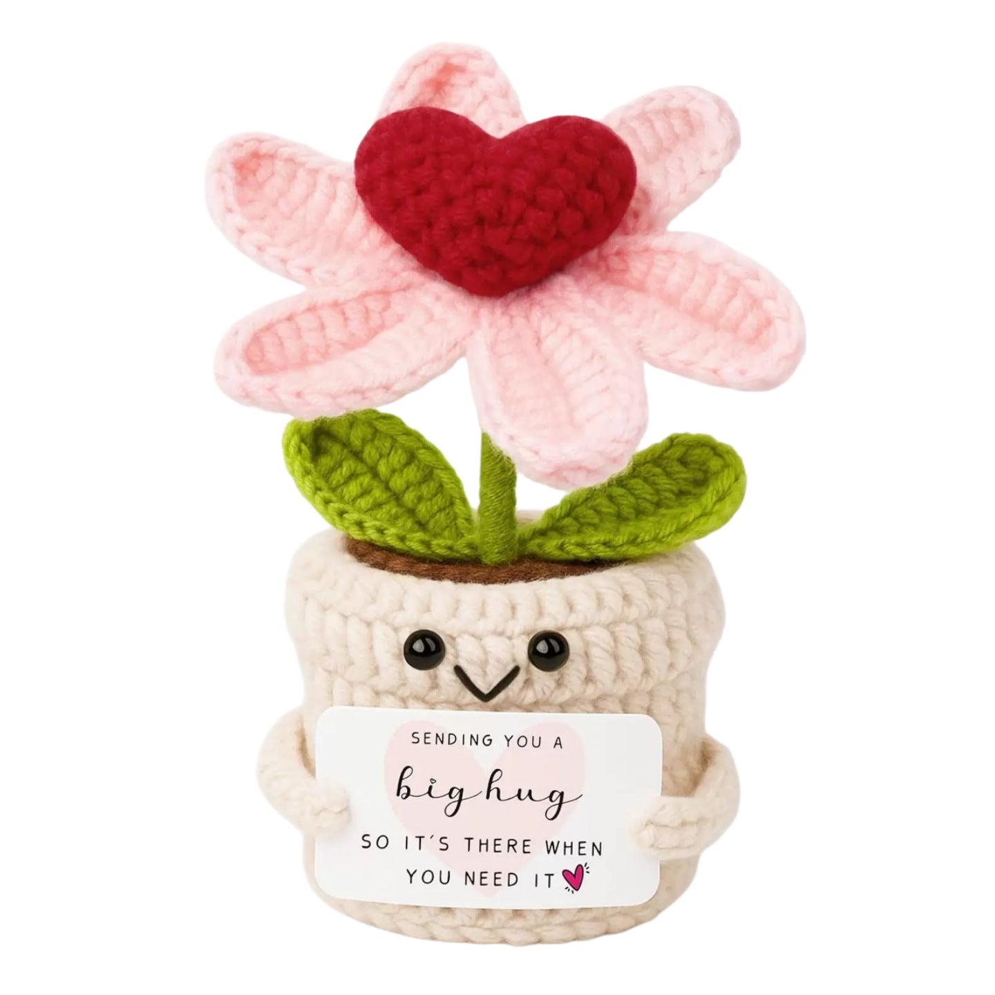 Handmade Crochet Flower Plant Plush Positive Gift
