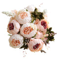 Valentine 13-Head European Faux Peony Autumn Flower Bouquet