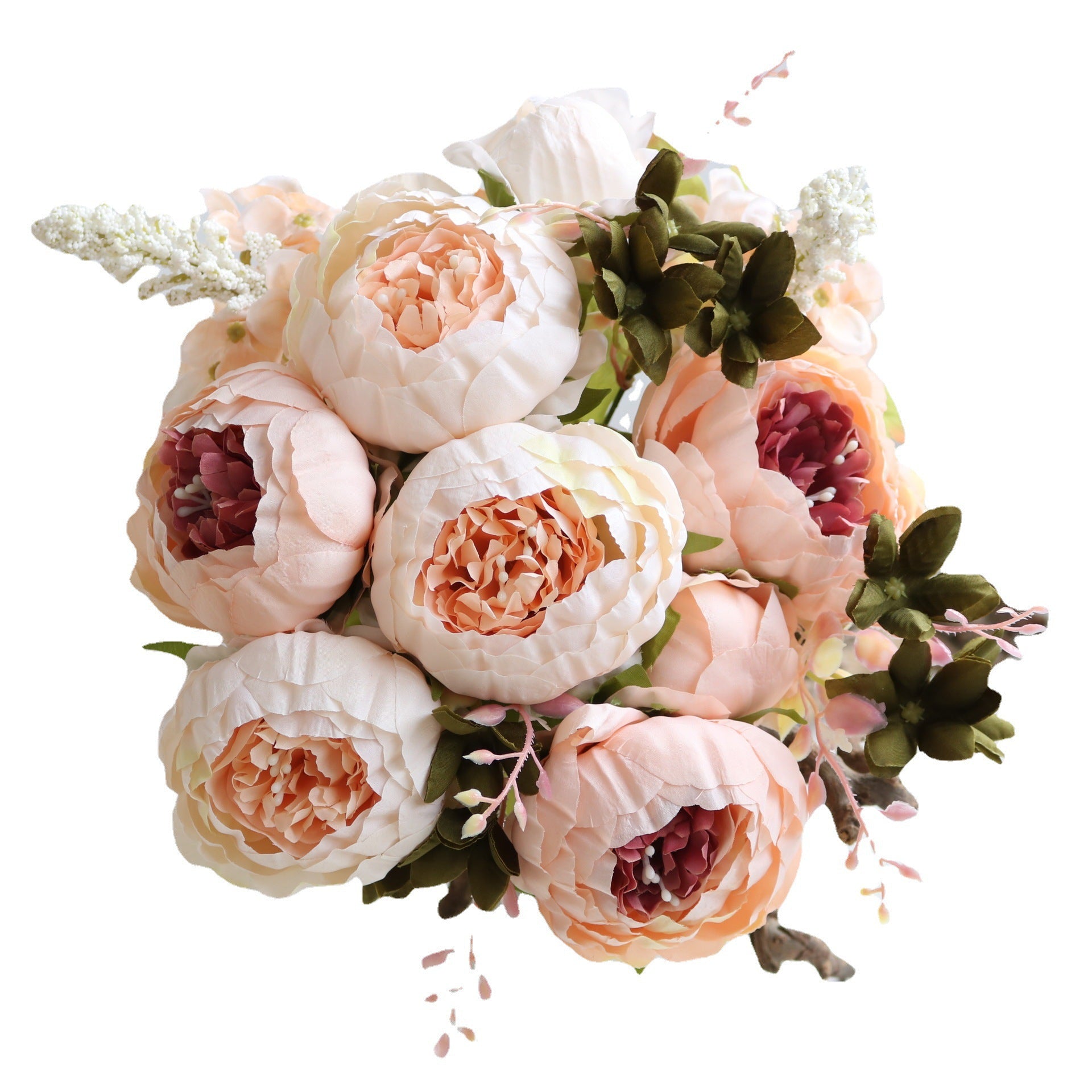 Valentine 13-Head European Faux Peony Autumn Flower Bouquet