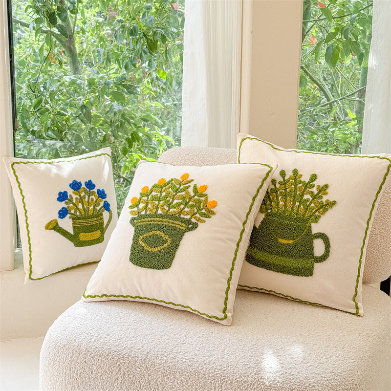 Valentine’s Day Tufted Floral Pillow Cover Nordic Decor