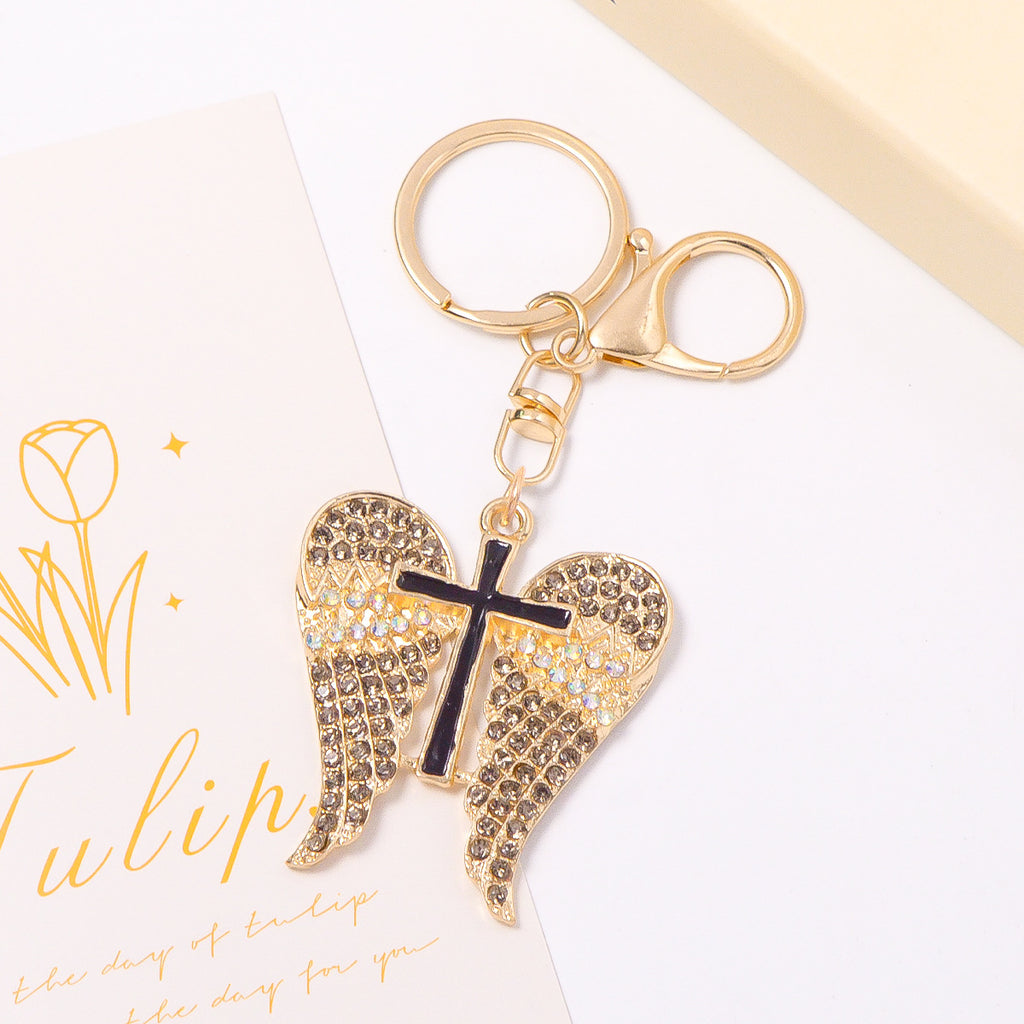 Rhinestone Butterfly Tassel Keychain Bag Charm Gift