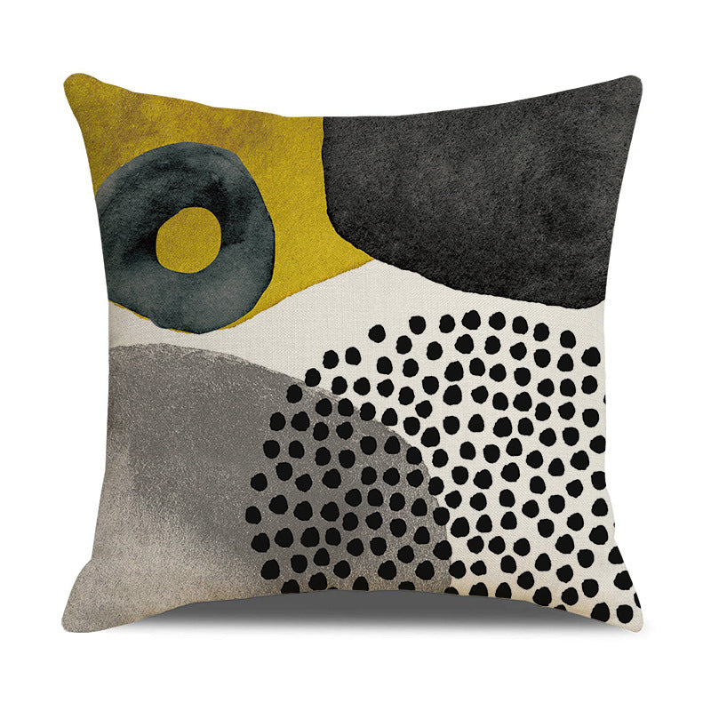 Modern Abstract Linen Throw Pillow Cover for House Decor
