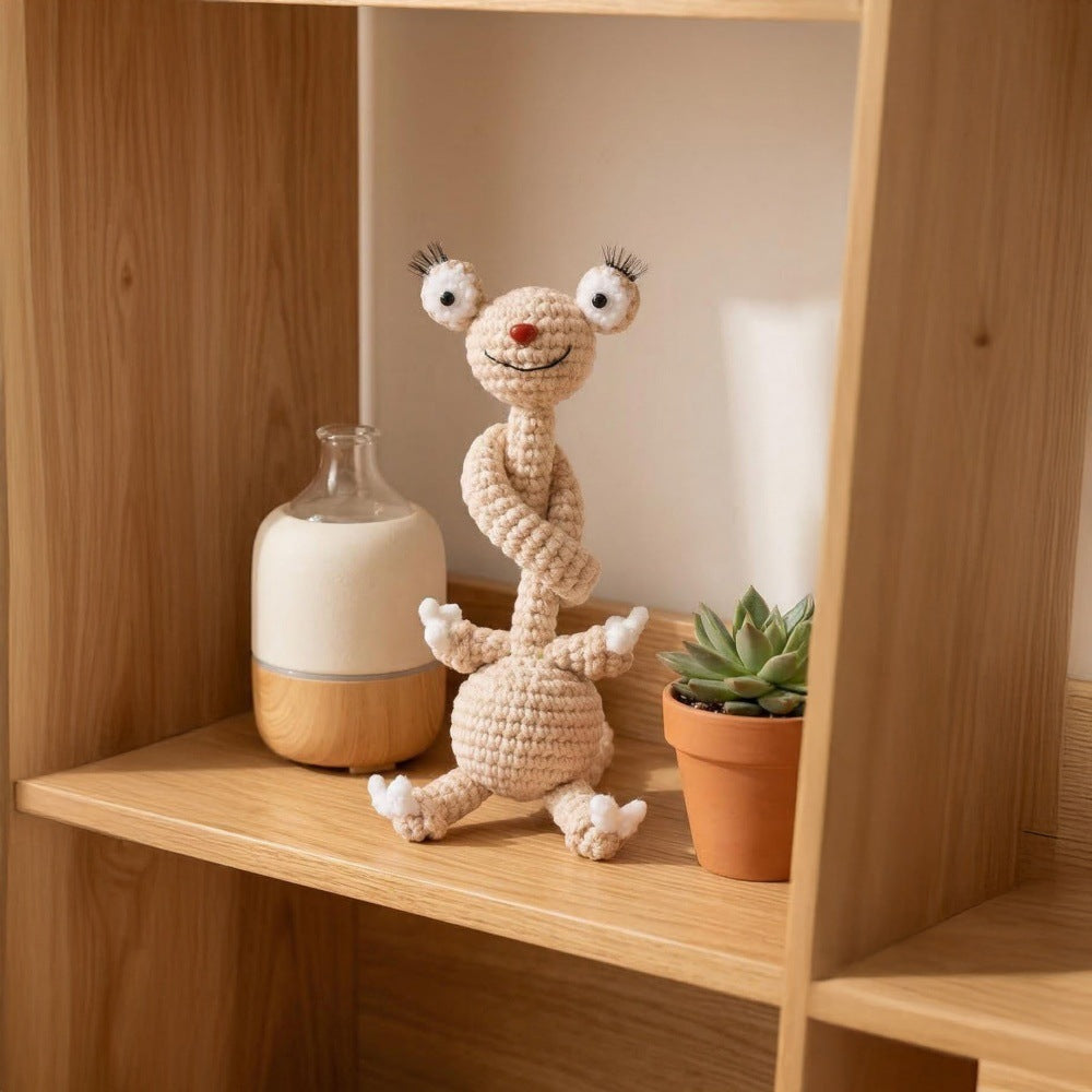Handmade Crochet Long Neck Plush Toy Soft Stuffed Animal Decor