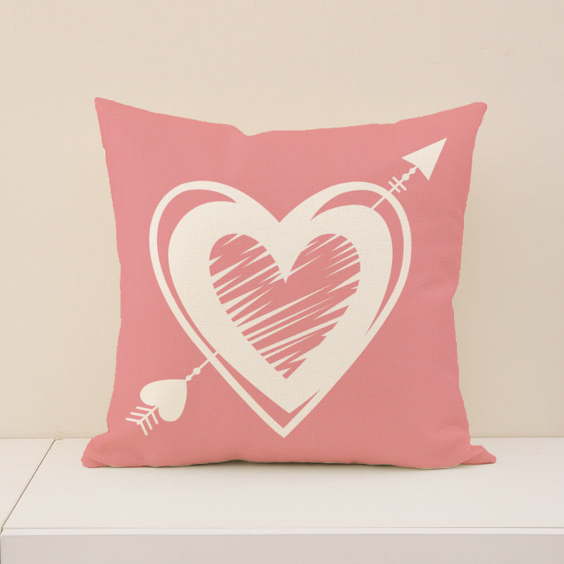 Pink Heart Valentine Pillow Covers Set Cute Love Decor