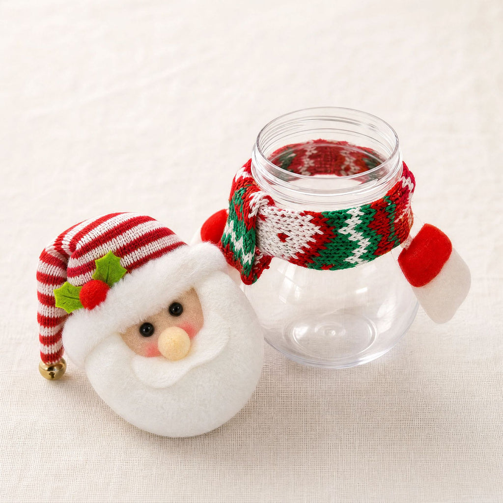 Christmas Candy Jar Figurine Holiday Tabletop Decoration