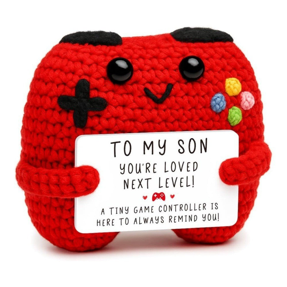 Handmade Crochet Game Controller Positive Gift Plush