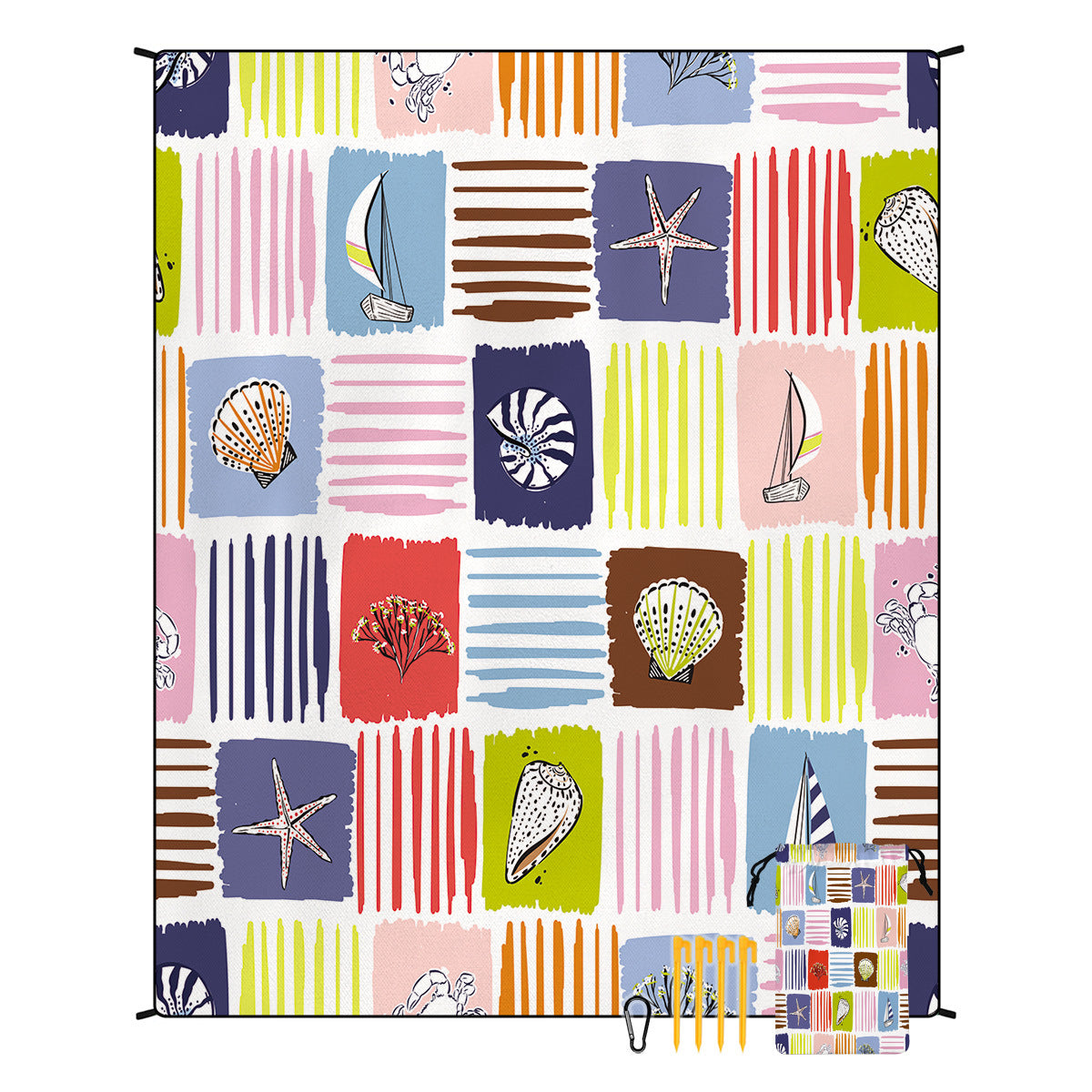 Boho Outdoor Beach Picnic Blanket Waterproof Windproof Mat