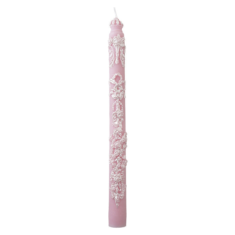Long Taper Relief Scented Candles Elegant Holiday Home Decor