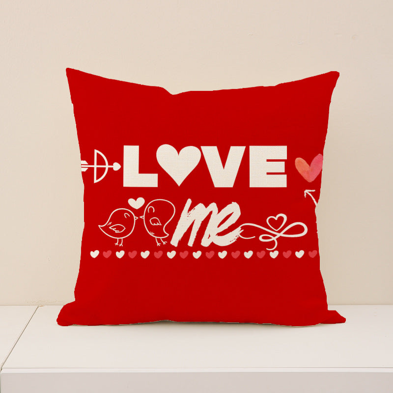 Valentines Day Love Throw Pillow Cover Cute Heart Decor