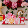 Valentine’s Day LOVE KISS Wooden Decor Romantic Home Display
