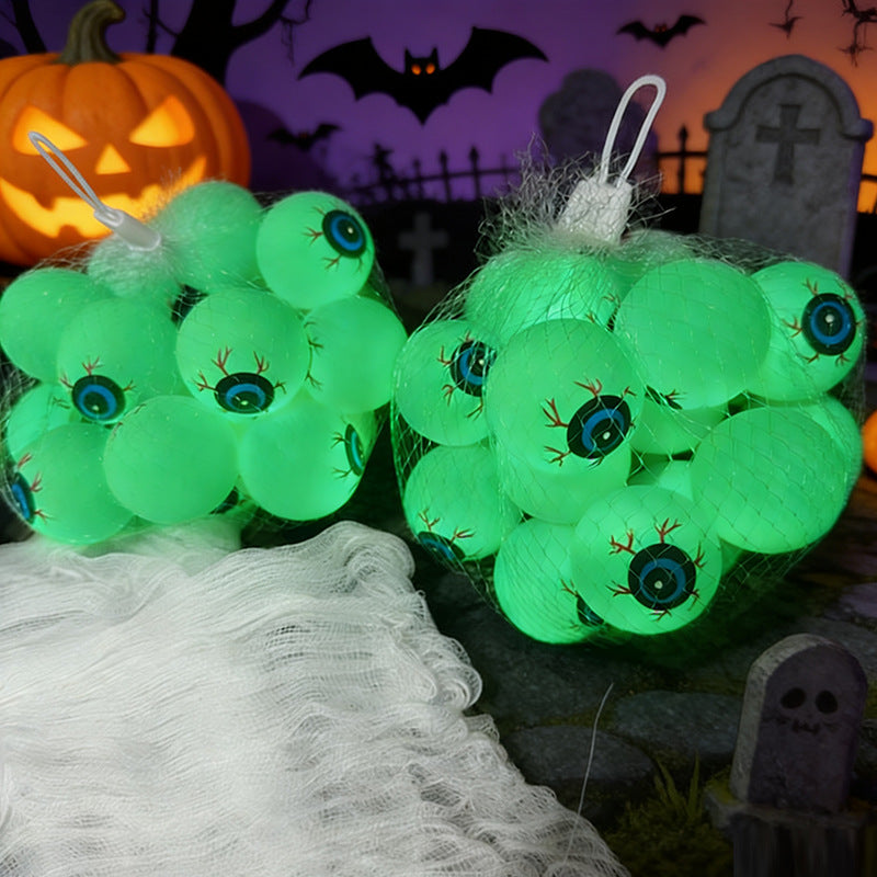 Halloween Glow Eyeball Decorations Light Up Party Props
