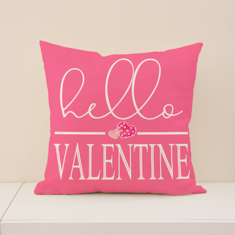 Pink Valentine Pillow Covers Set Love Heart Home Decor