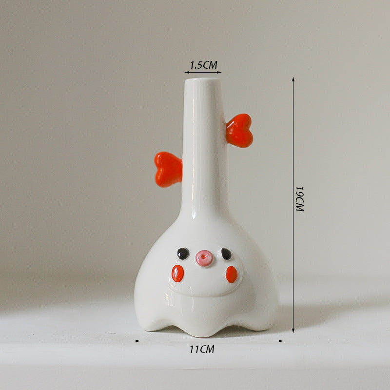 Charming Ceramic Animal Vase Desk Décor Cute Home Décor