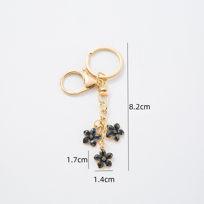 Valentine’s Day Crystal Flower Keychain Bag Charm Gift