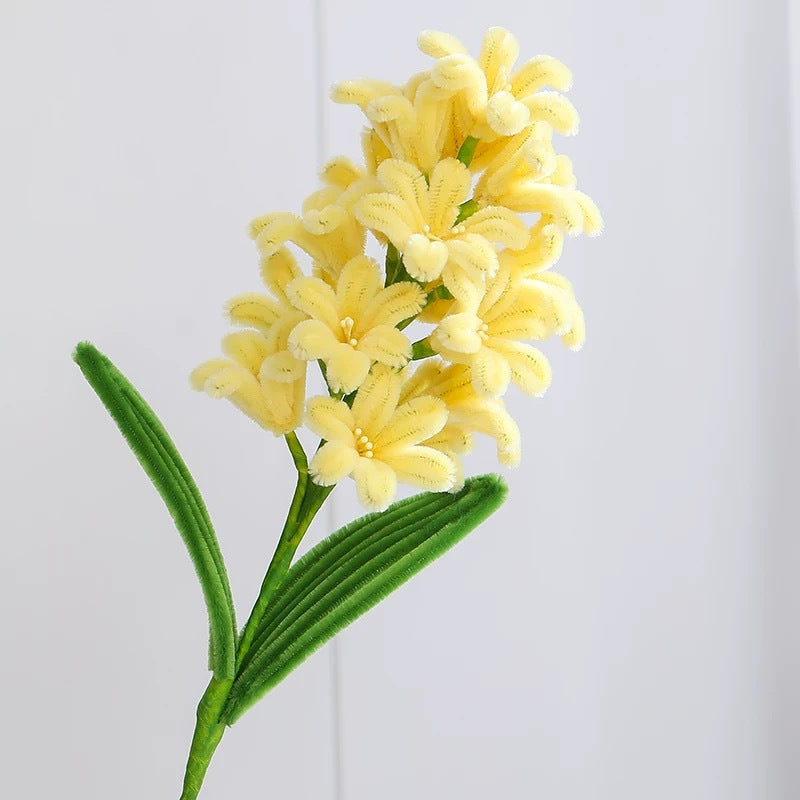 Handmade Hyacinth Flower Stem Faux Floral Decor