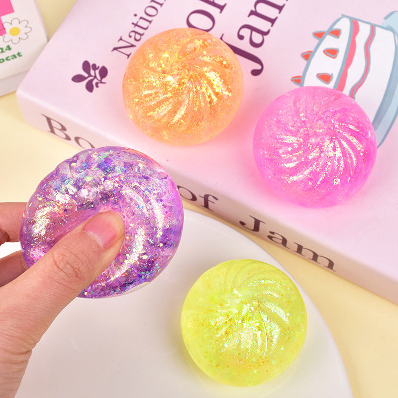 Sparkle Bead Filled Dumpling Shape Fidget Stress Toy