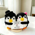 Handmade Crochet Penguin Figurine Desk Ornament Home Decor