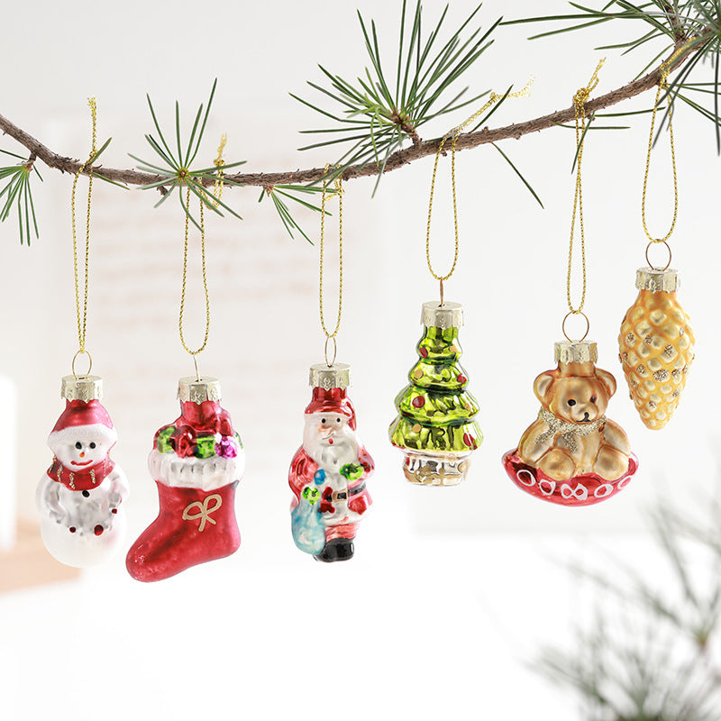 Hand Painted Glass Christmas Ornament Holiday Christmas Tree Decoration
