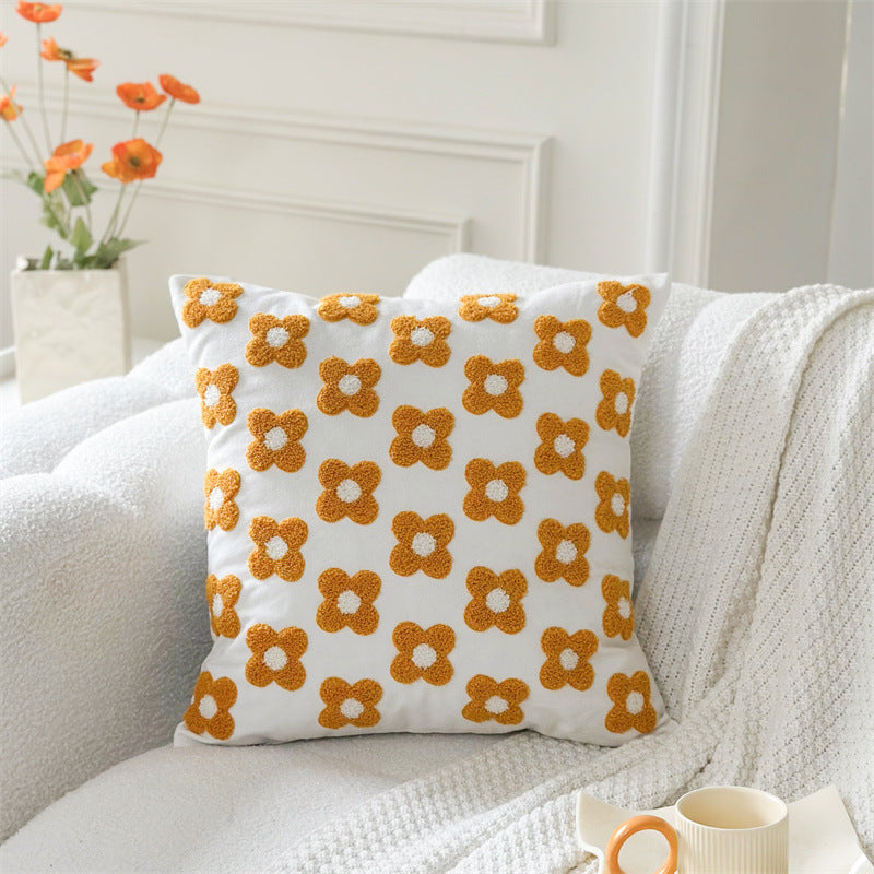 St Patrick Clover Embroidered Throw Pillow Cover 18 x 18 In