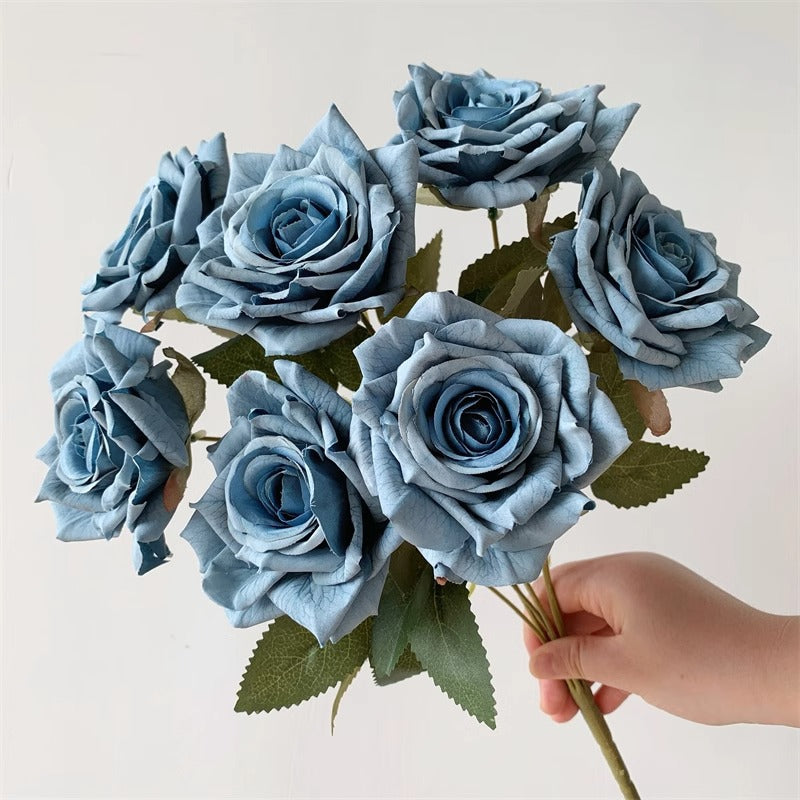 Valentine’s Day Silk Rose Faux Flower Bouquet for Home Decor