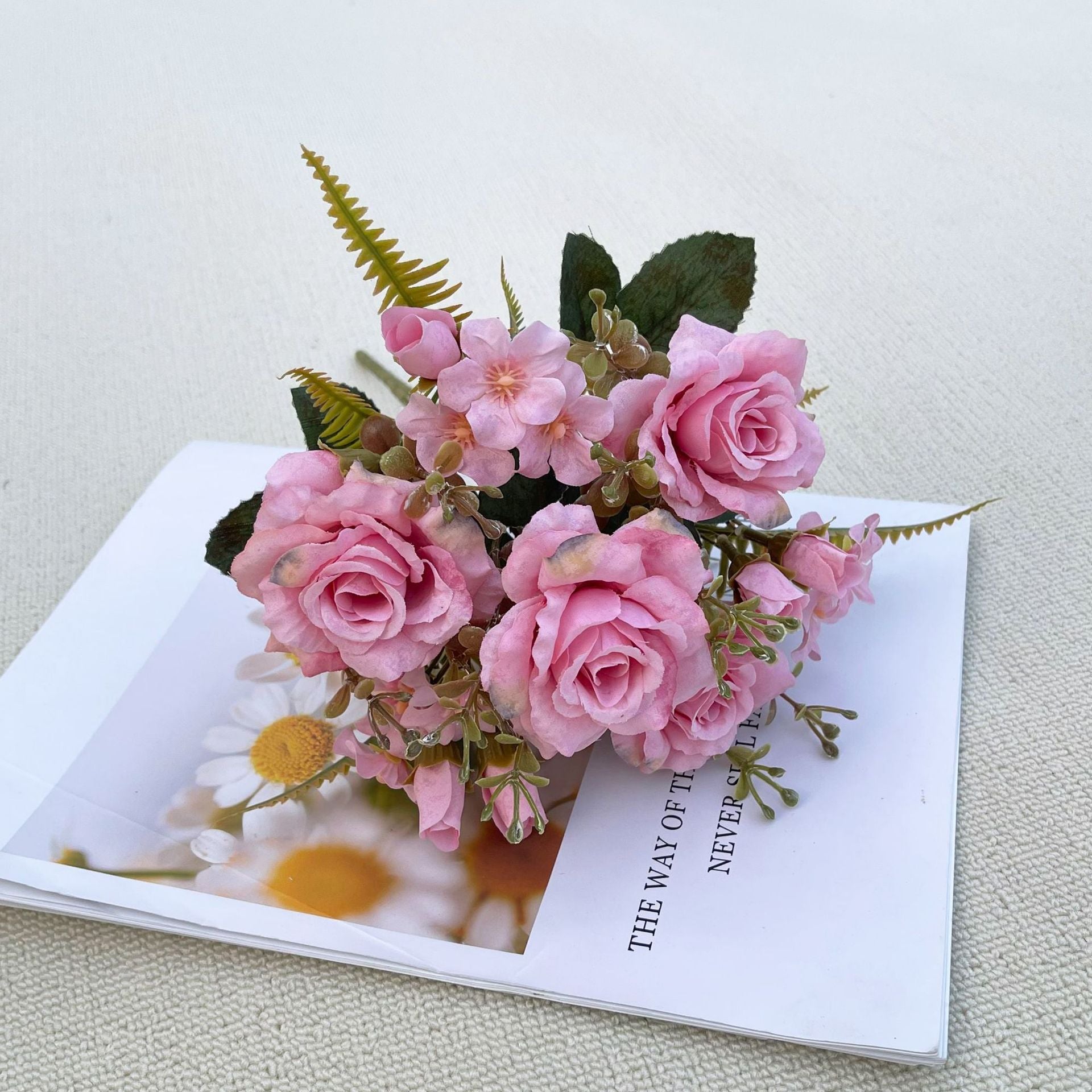 Valentine’s Day Romantic Faux Rose Bouquet for Home Decor