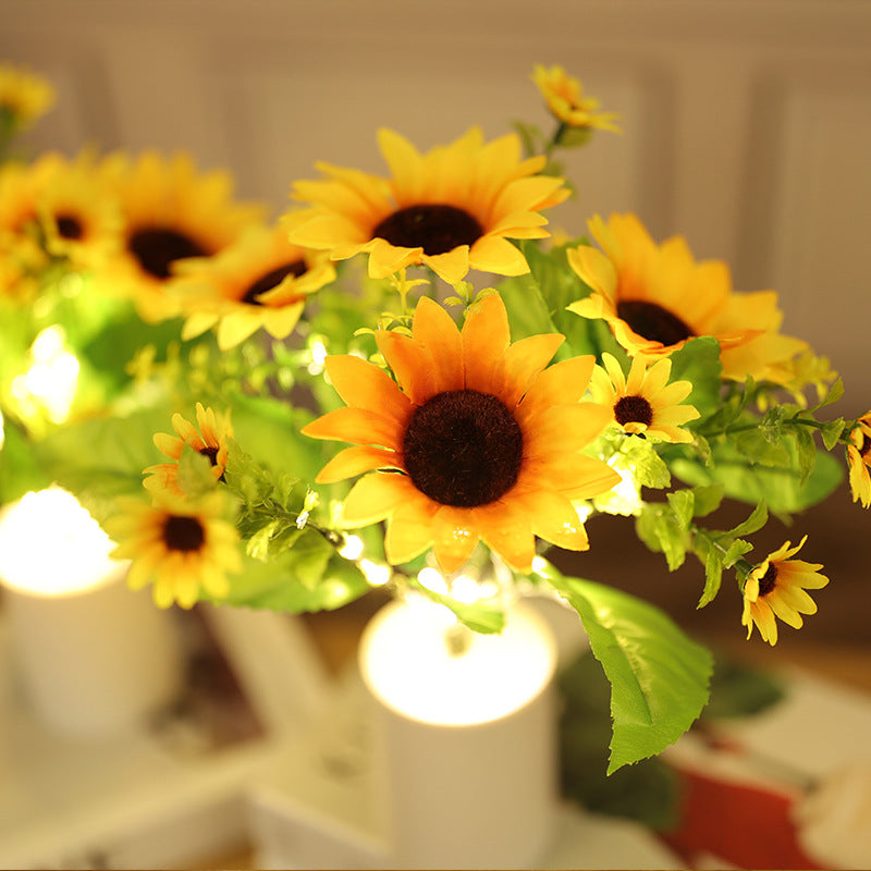 Sunflower LED Night Light Tabletop Lamp