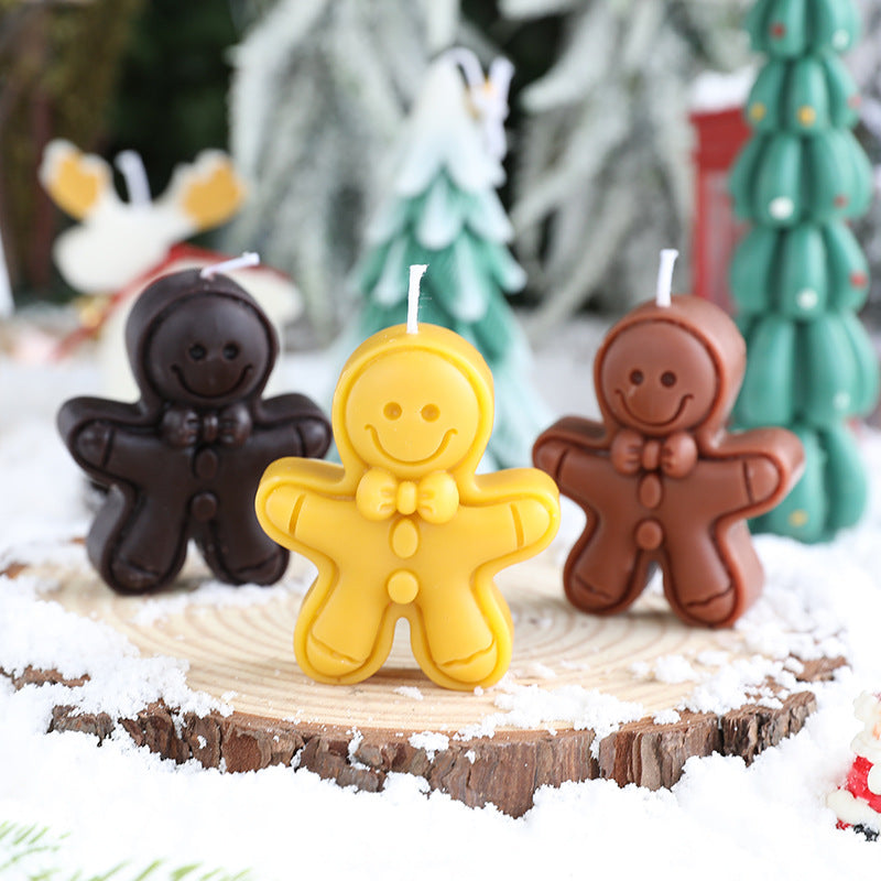 Gingerbread Man Scented Candle Christmas Holiday Decor