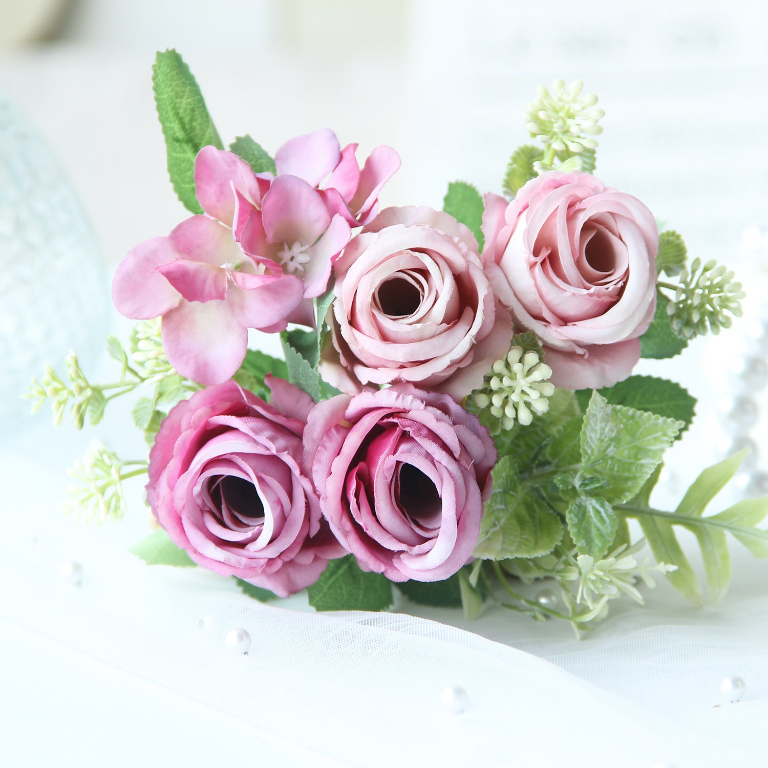 Valentine’s Day Faux Rose Bouquet Wedding Home Decor