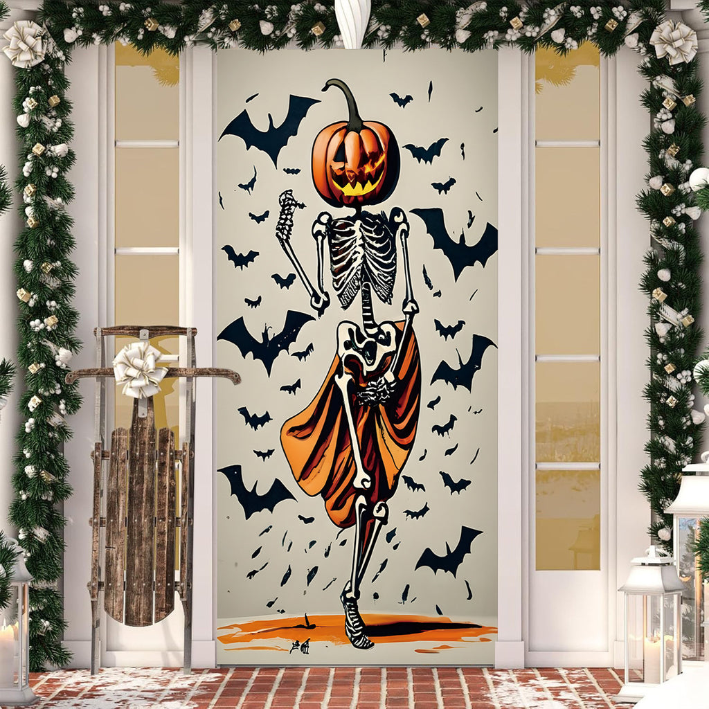 Halloween Door Cover Polyester Seasonal Party Decoration