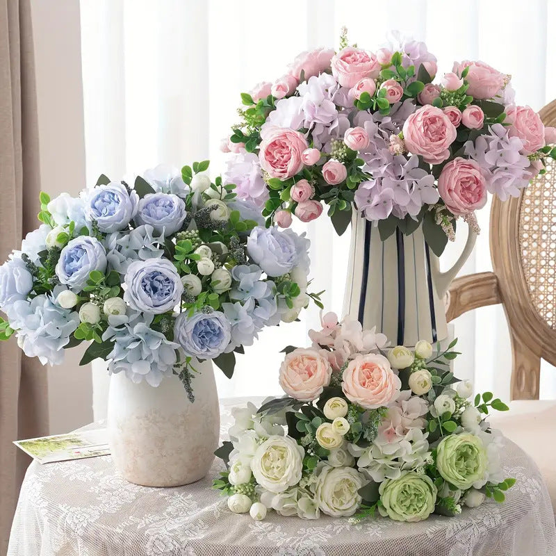 Valentine Artificial Peony Rose Bouquet Home Decor