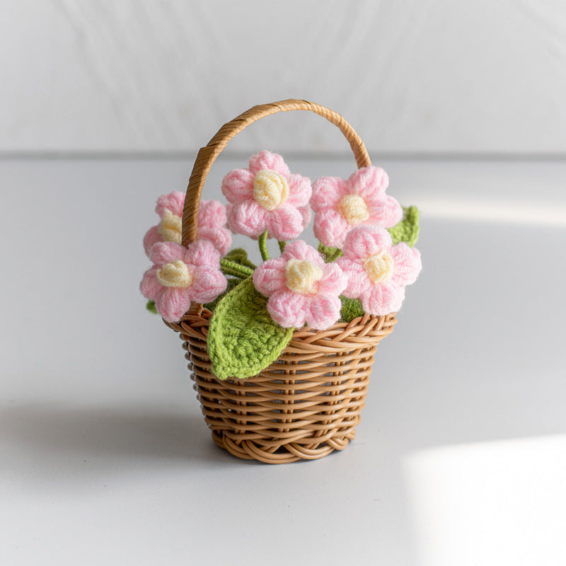 Valentine Holiday Decorations Crochet Flower Handmade Decor