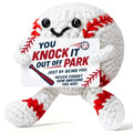 Handmade Crochet Sports Ball Plush Gift Decor