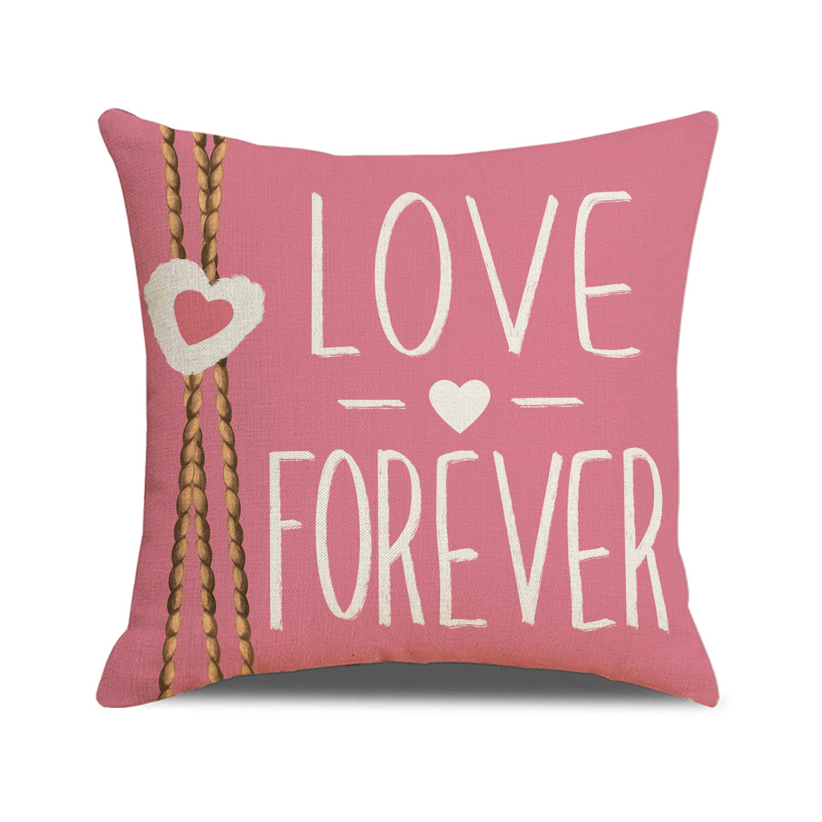 Valentine Heart Love Print Pillow Covers for Romantic Decor