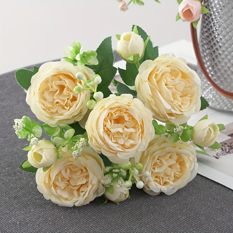 Valentine’s Day Faux Peony Rose Bouquet for Home Decor