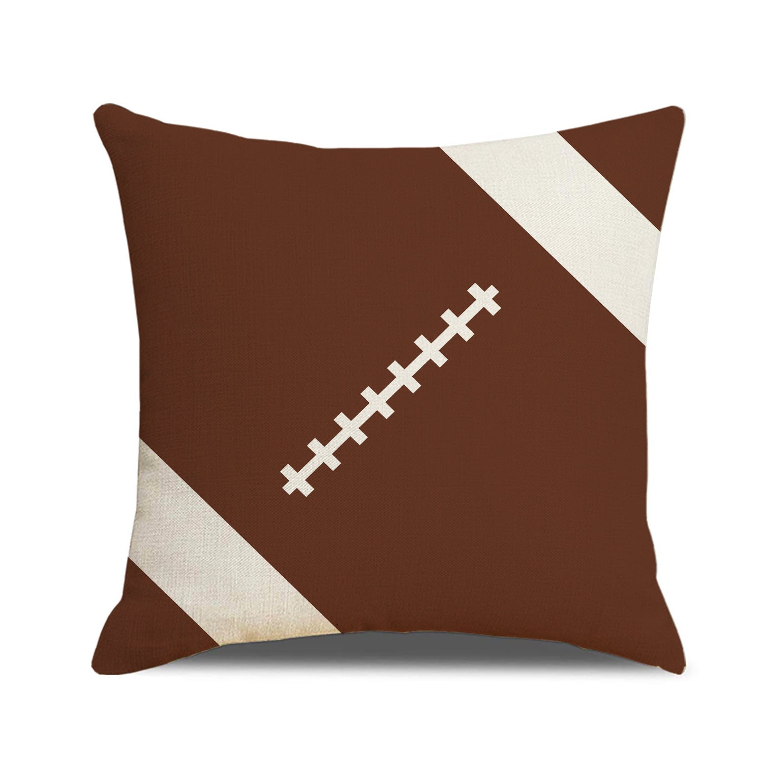 Sports Ball Square Faux Linen Throw Pillow Cover 18x18